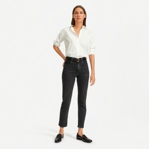 Everlane Cheeky Straight Jean, Washed Black